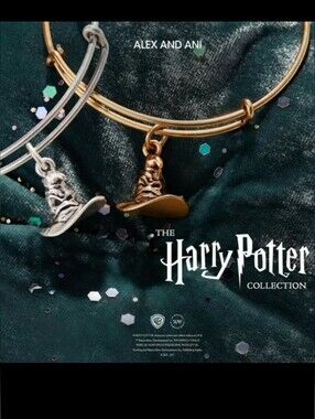 Alex and Ani Bracelet Harry Potter The Sorting Hat Bracelet Gold Charm In Box
